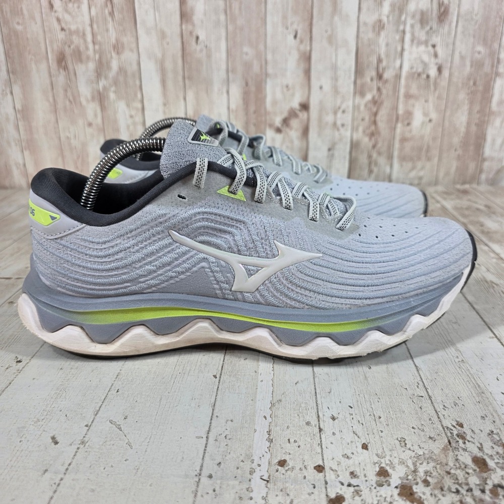 Mizuno Wave Horizon 06 Womens Running Shoes Grey Lime J1GD222601 Size 10.5